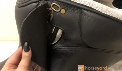 Peter horobin black dressage saddle 16.5” on HorseYard.com.au