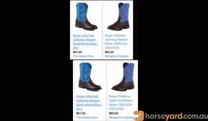Kids Roper Lightning Western boots. on HorseYard.com.au