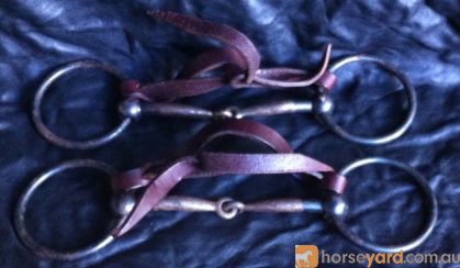 Two Unused Parelli horse bits with copper inserts on HorseYard.com.au