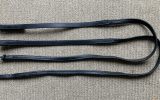 Padded black Nappa grip dressage reins - excellent condition on HorseYard.com.au (thumbnail)